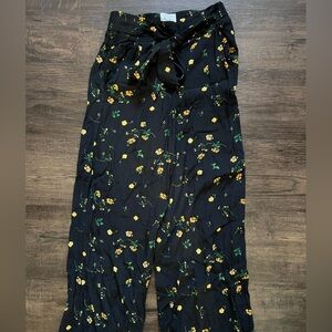 Wilfred Floral Tie-Front Wide Leg Culottes